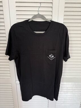 Men's Black Pocket Tee with Switchback Brewing Co logo